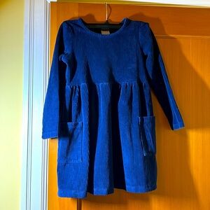 EUC Hanna Andersson Corduroy Dress in Navy (size 120/US 6-7)